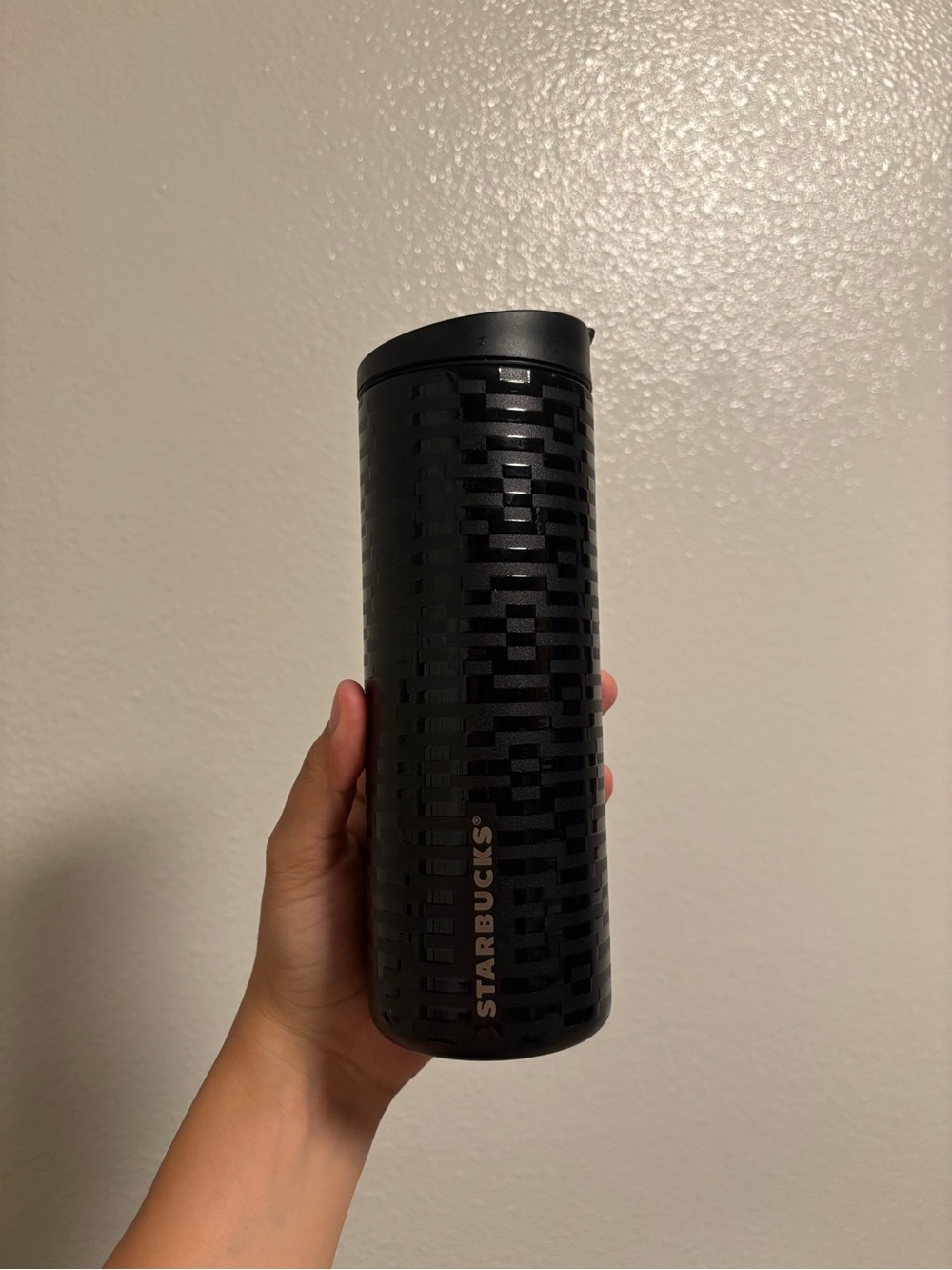 Starbucks Black Textured Portable Speaker-Style Tumbler